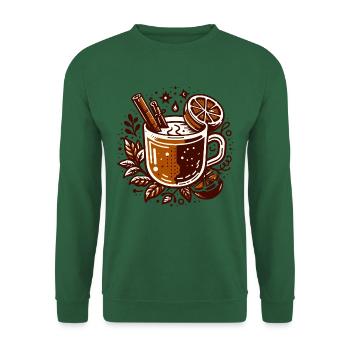 WINTER HOT DRINK COFFEE CAFÉ TEA REST TIME - Unisex Sweatshirt - green - Front