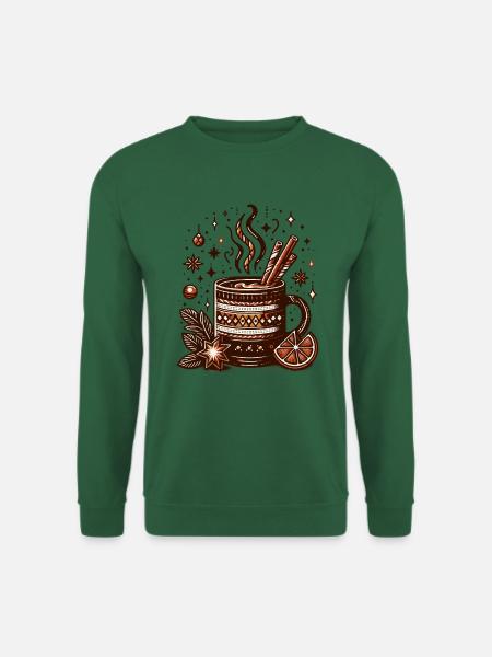 WINTERLICHES HEISSGETRÄNK KAFFEE CAFE TEE RUHEZEIT - Unisex Pullover - Grün