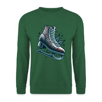 ICE SKATING ICE SKATING WINTER SNOW SHOES SPORTS - Unisex Sweatshirt - green - Front