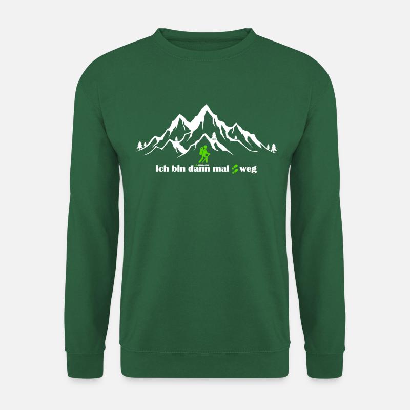 Ich bin dann mal weg Berge Wandern Bergrausch - Unisex Pullover - Grün