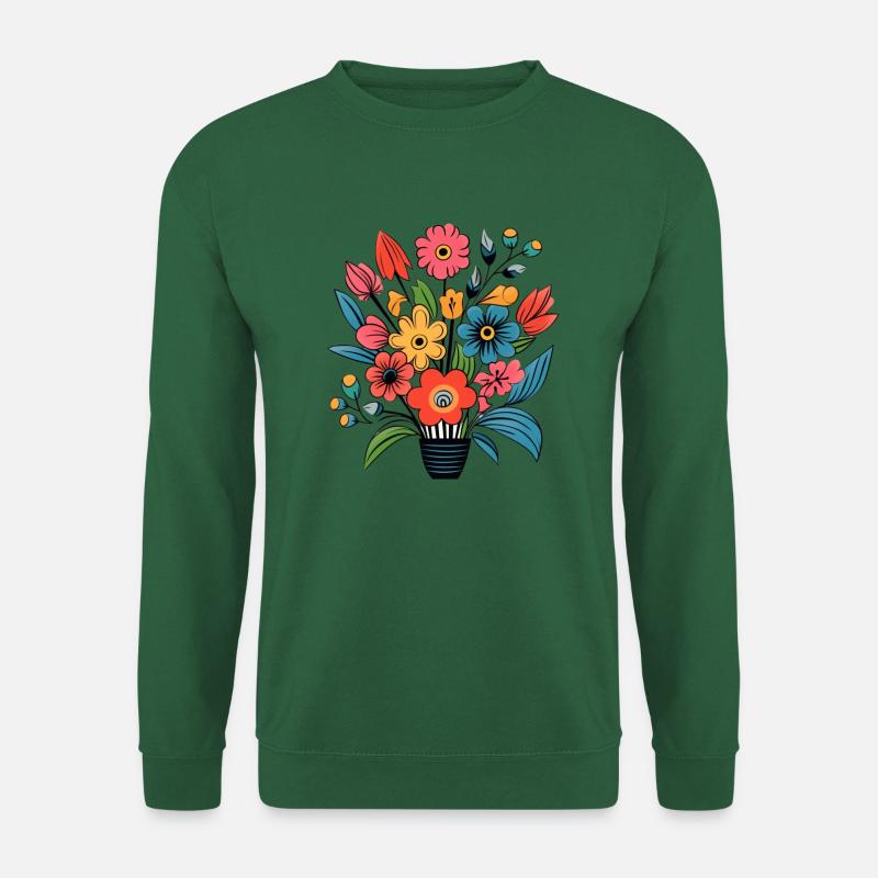 Flower Mix - Unisex Pullover - Grün