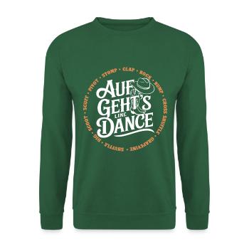 Line Dance Gruppe Training mein Tanzsport - Unisex Pullover - Grün - Vorne