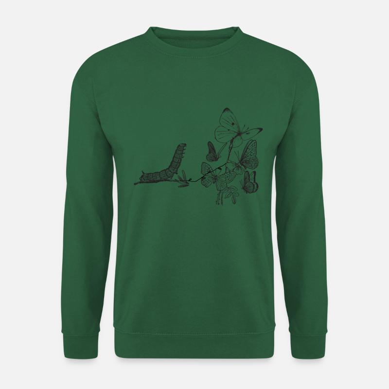 Von der Raupe zum Schmetterling - Unisex Pullover - Grün