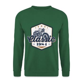 40e anniversaire 1984 moto oldtimer - Sweat-shirt Unisexe - vert foncé - Devant
