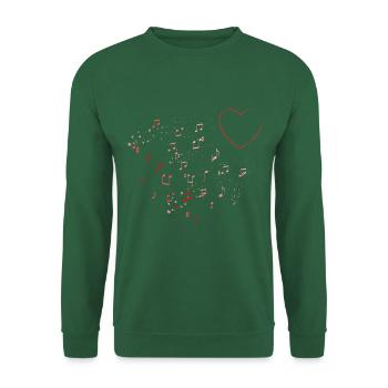Music to the rhythm of the heart - Unisex Sweatshirt - green - Front