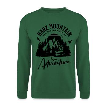 Aventure dans les montagnes du Harz - Sweat-shirt Unisexe - vert foncé - Devant