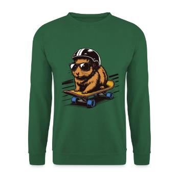 Skater Hamster - Unisex Sweatshirt - green - Front