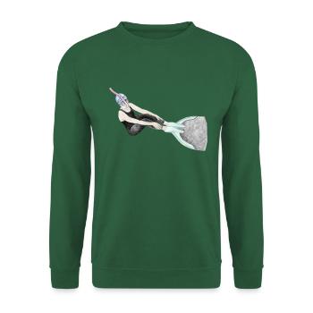 Nage avec palmes - Sweat-shirt Unisexe - vert foncé - Devant