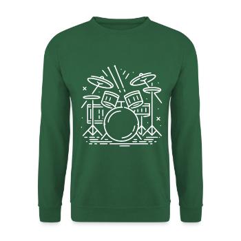 Drums Drummer Destroy Silence Rockband. - Unisex Sweatshirt - green - Front