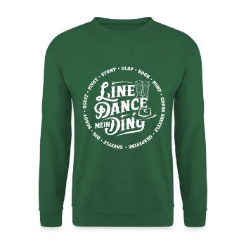 Line Dance Gruppe Training mein Tanzsport - Unisex Pullover - Grün - Vorne
