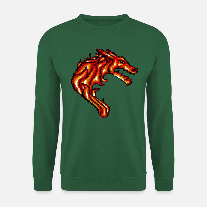 Pixel Drache - Unisex Pullover - Grün