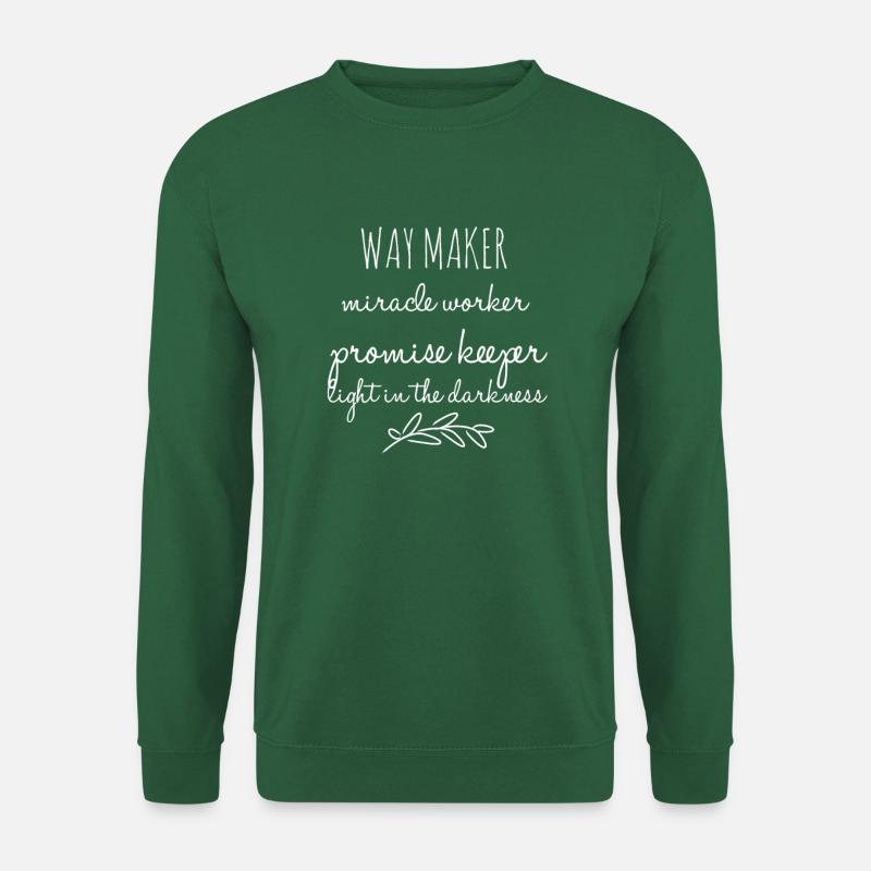 Waymaker & Christliche Kleidung & Way Maker - Unisex Pullover - Grün