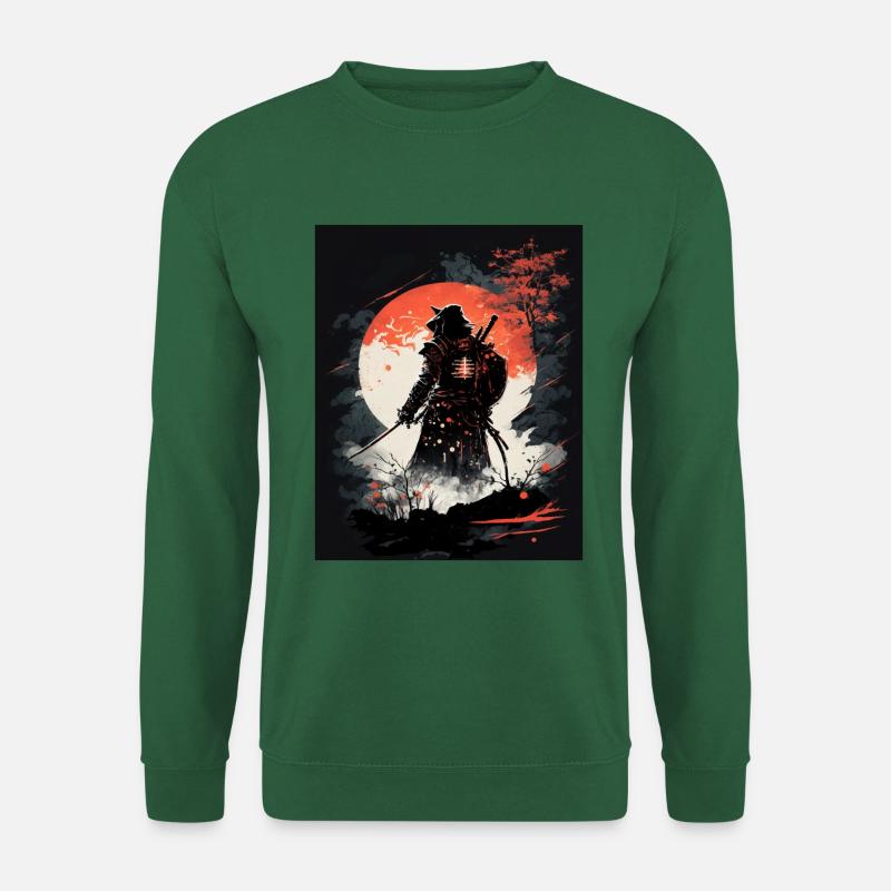 Japanischer Samurai-Krieger - Unisex Pullover - Grün