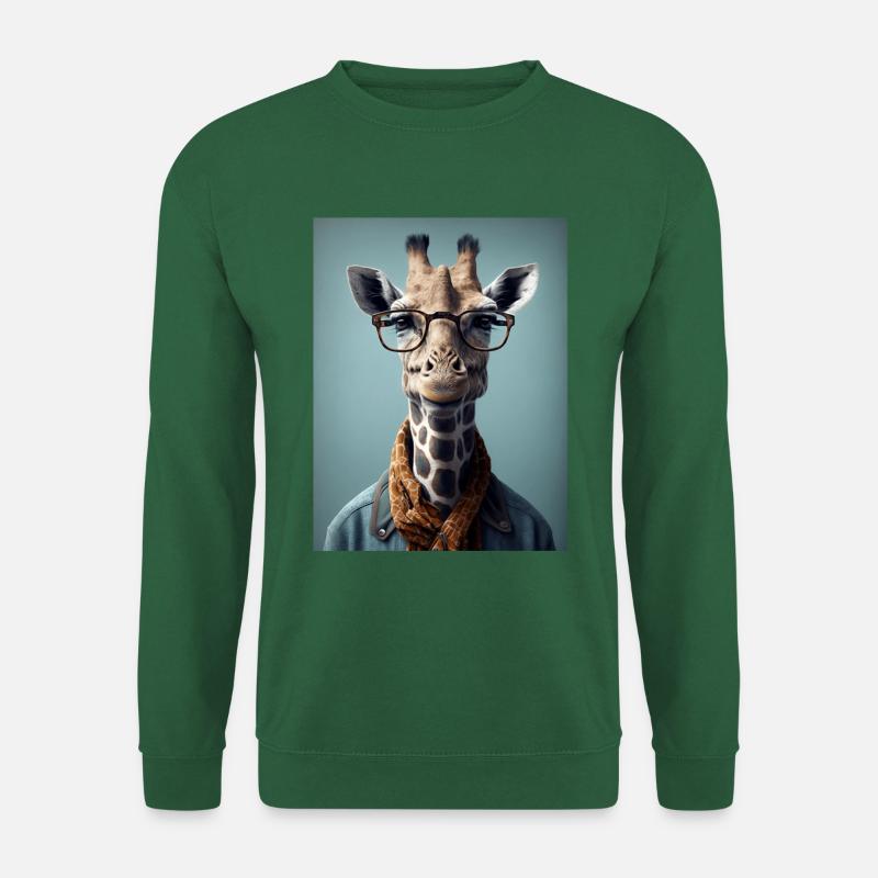 Cool Hipster Giraffe - Unisex Sweatshirt - green