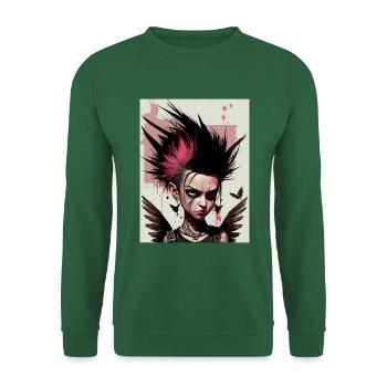 Fée punk cool - Sweat-shirt Unisexe - vert foncé - Devant