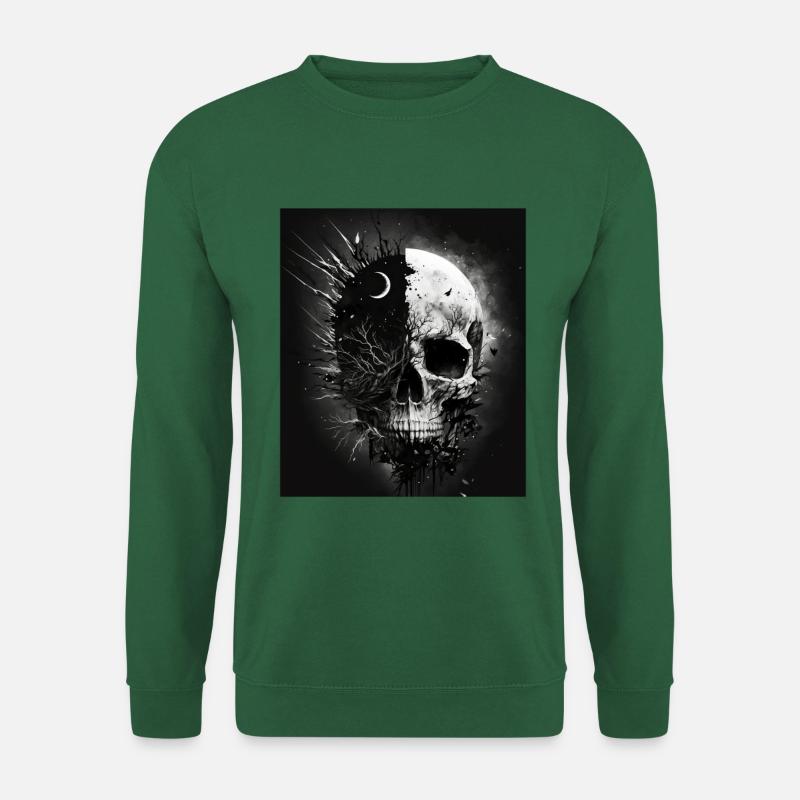 Skull in the Moonlight - Unisex Sweatshirt - green