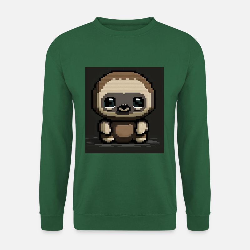 Pixel Art Chibi Sloth - Unisex Sweatshirt - green