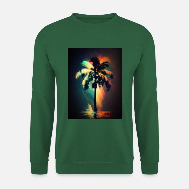 Bunte Palme - Unisex Pullover - Grün
