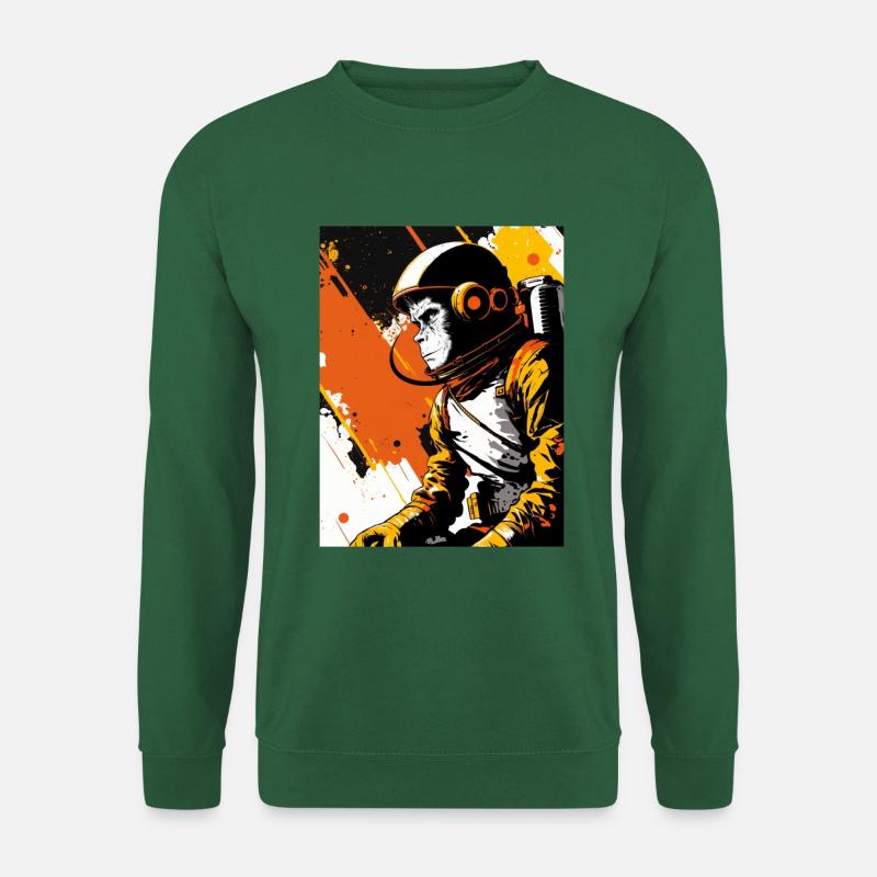 Affen-Astronaut - Unisex Pullover - Grün