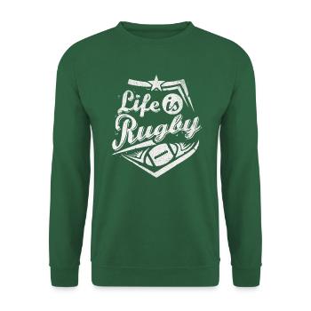 Das Leben ist Rugby - Unisex Pullover - Grün - Vorne
