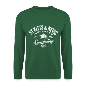 St. Kitts und Nevis Schnorchelclub - Unisex Pullover - Grün - Vorne