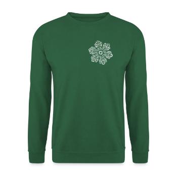 snowflake 10 white - Unisex Pullover - Grün - Vorne