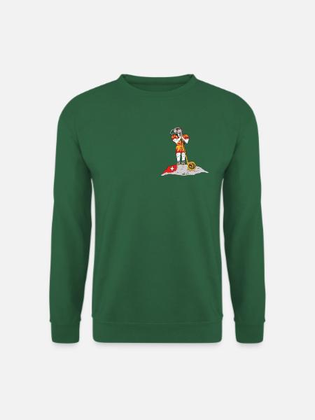 Alphorn, Wiltsch, Lustig, Schweiz, Haslital, Cool - Unisex Pullover - Grün