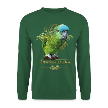 Amazona mit blauer Front - Unisex Pullover - Grün - Vorne
