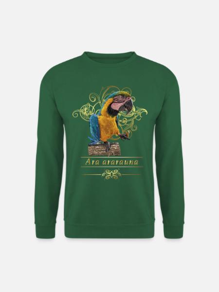 The blue and yellow macaw - Unisex Sweatshirt - green