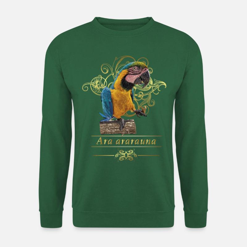 Der blau-gelbe Ara - Unisex Pullover - Grün