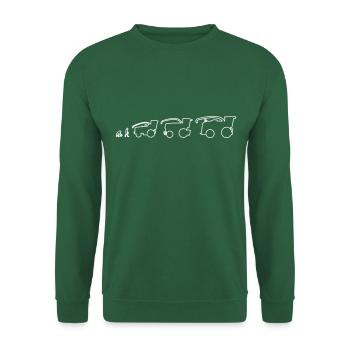 Forage harvester Claas Jaguar Evolution chopping maize - Unisex Sweatshirt - green - Front