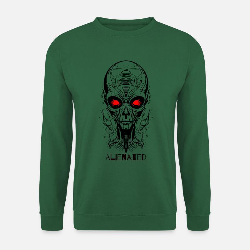 Entfremdetes Alien Gesicht - Unisex Pullover - Grün