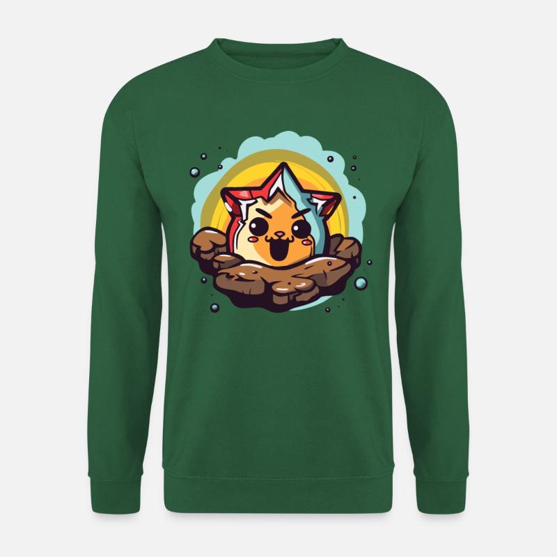 Niedliche Katze und Stern - Unisex Pullover - Grün