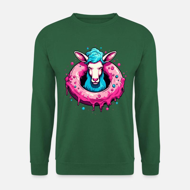 Der Donut-Schaf - Unisex Pullover - Grün