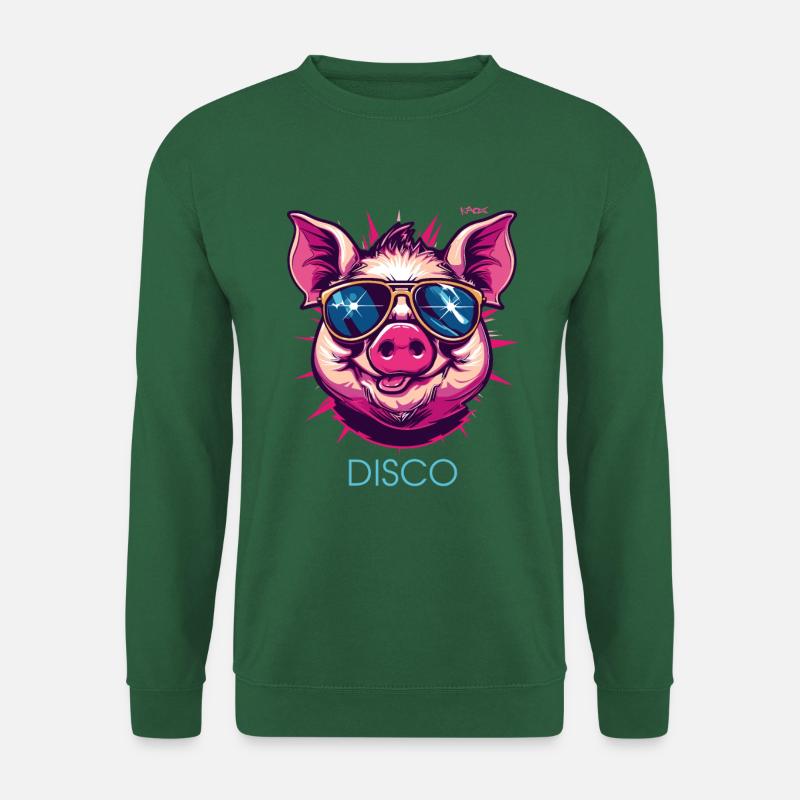 Disco Schwein - Unisex Pullover - Grün