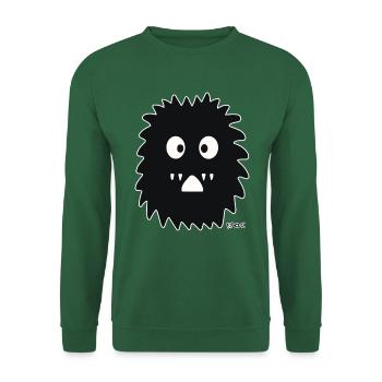 Schwarzes, lustiges und niedliches Monster - Unisex Pullover - Grün - Vorne