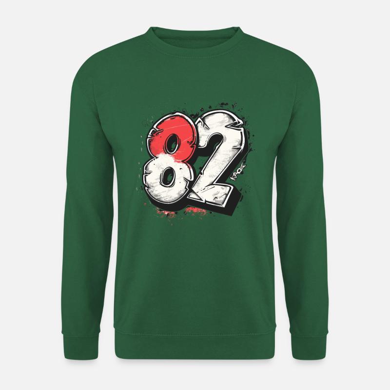 Nummer 82 oder 1982 - Unisex Pullover - Grün