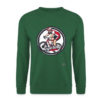 Cyclistes : Vélo de route et vélo de gravier Cyclisme - Sweat-shirt Unisexe - vert foncé - Devant