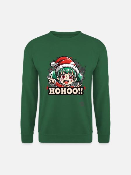 Süßer kleiner Weihnachts-Elf an Weihnachten - Unisex Pullover - Grün