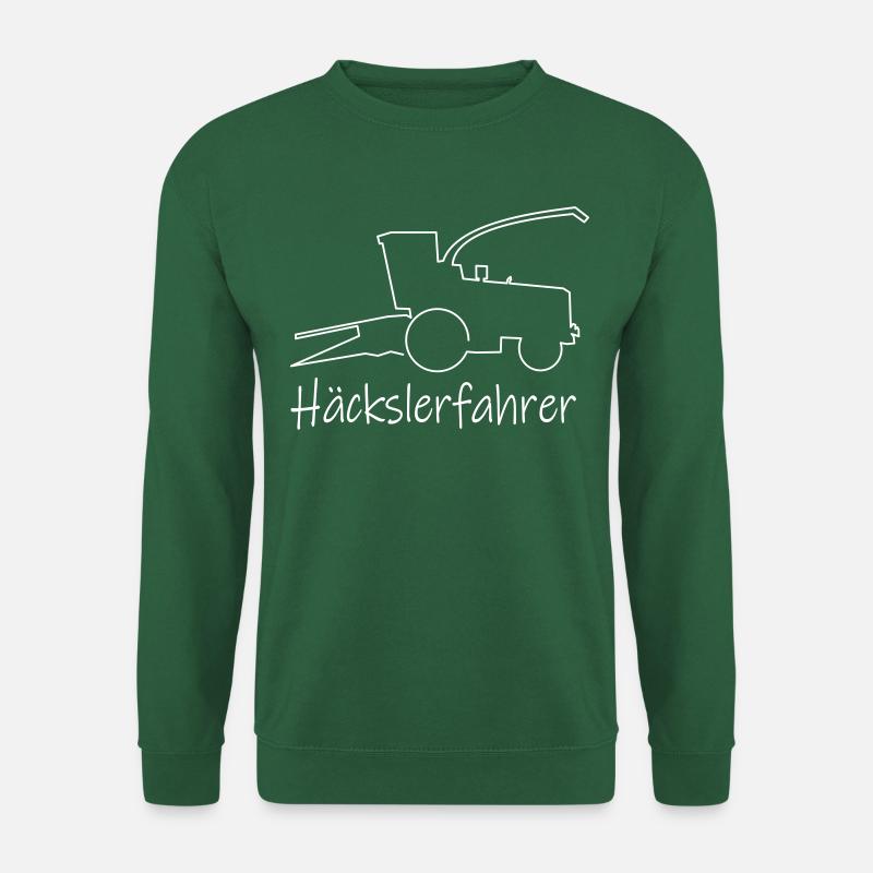 Claas Jaguar Feldhäcksler Oldtimer Linienbild - Unisex Pullover - Grün