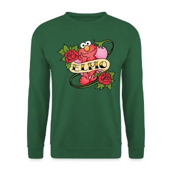 Sesame Street Elmo Tattoo Vintage - Unisex Sweatshirt - green - Front