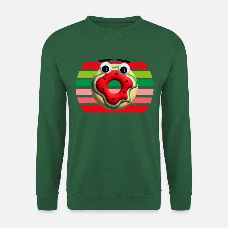 Melonen Donut im Urlaub. - Unisex Pullover - Grün