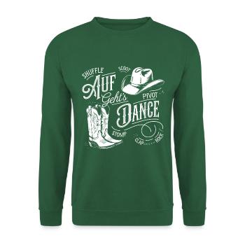 Line Dance Gruppe Training mein Tanzsport - Unisex Pullover - Grün - Vorne