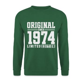Original depuis 1974 Vintage Vintage anniversaire - Sweat-shirt Unisexe - vert foncé - Devant