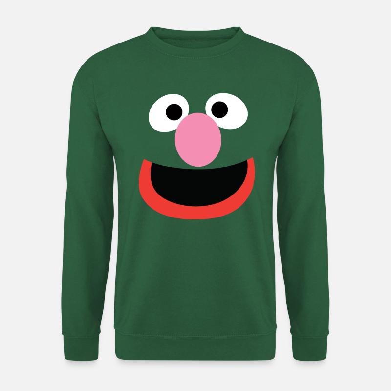 Sesamstraße Grobi Gesicht - Unisex Pullover - Grün