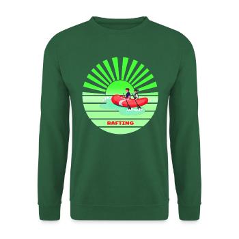 Rafting sunset vintage - Sweat-shirt Unisexe - vert foncé - Devant
