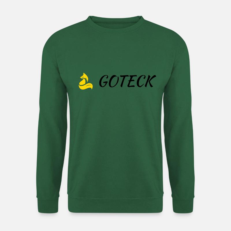 Logo seitwärts mit goldenem Fuchs - Unisex Pullover - Grün