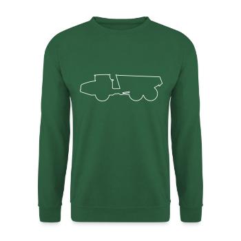 Dumper Baustelle Tiefbau Erdbau Aushub - Unisex Pullover - Grün - Vorne