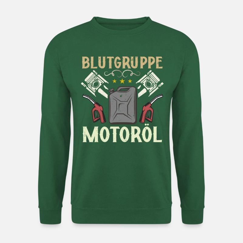 Blutgruppe Motoröl - Unisex Pullover - Grün