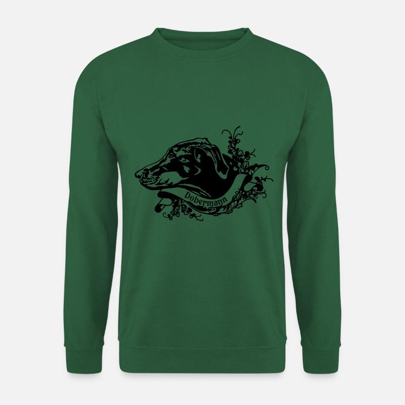 Dobermann an Retro Banner Nr 2 - Unisex Pullover - Grün